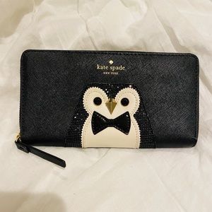 Kate Spade Penguin Zip Around Wallet 🐧